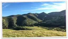 landscape with hills in California